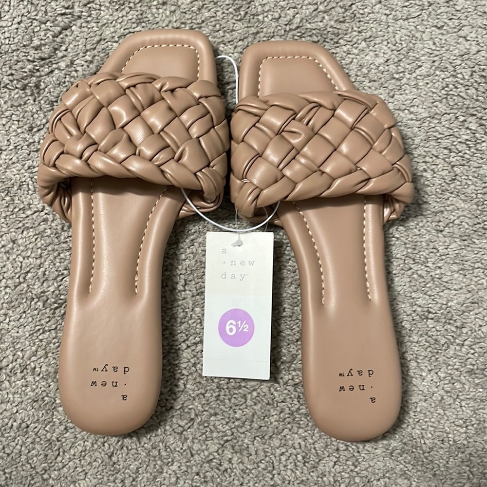 A New Day nude slide sandals